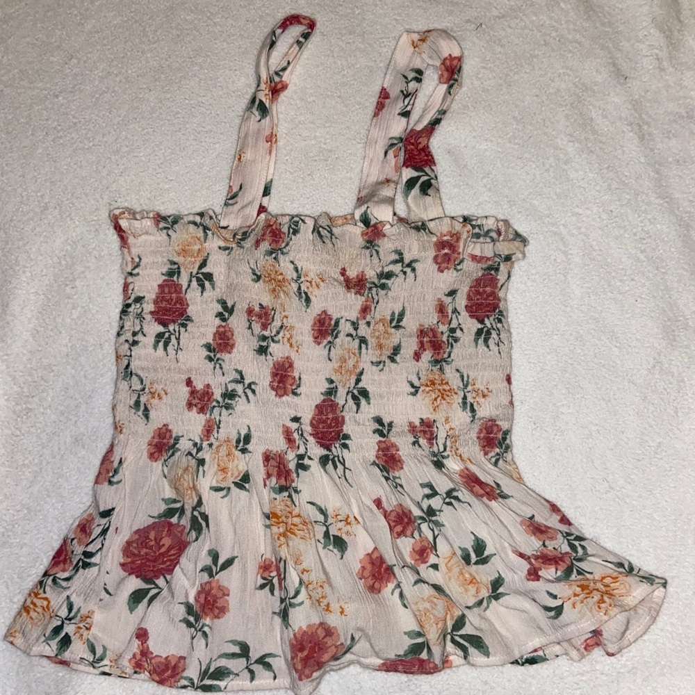 🌷4/20 American Eagle floral tank crop top